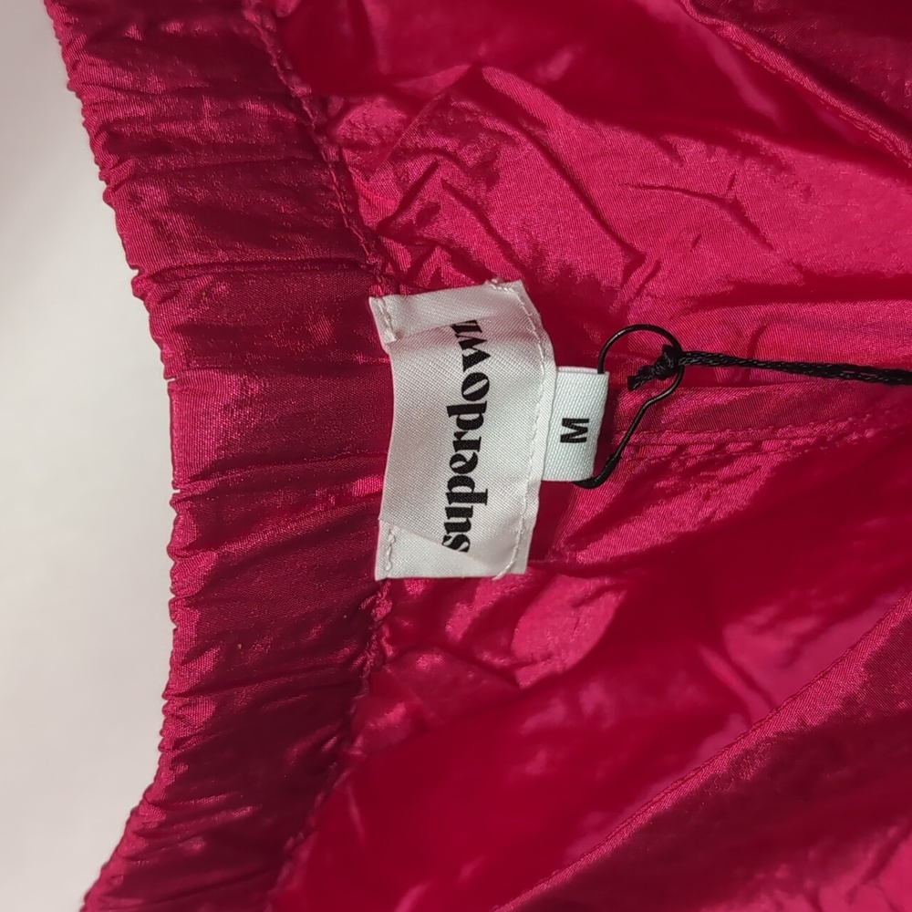 Superdown hot pink Beatrice wide leg nylon cargo pants revolve - size medium - Picture 2 of 12